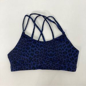 Vie Active Purple Cheetah Print Sports Bra Size XL